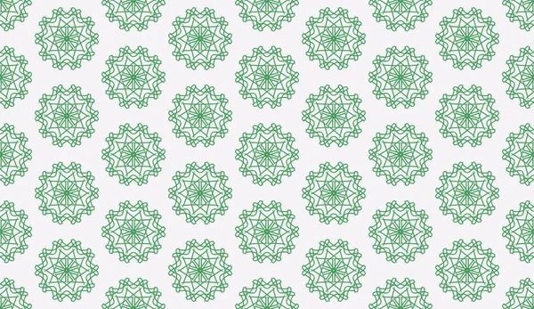 Abstract Luxury Elegant Green White Floral Seamless Pattern — Stock Vector