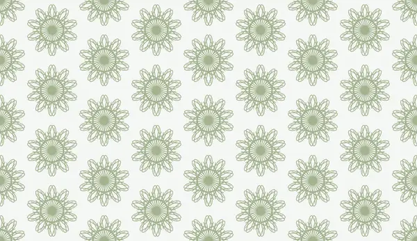 Abstracto Lujo Elegante Verde Blanco Floral Patrón Sin Costuras — Archivo Imágenes Vectoriales