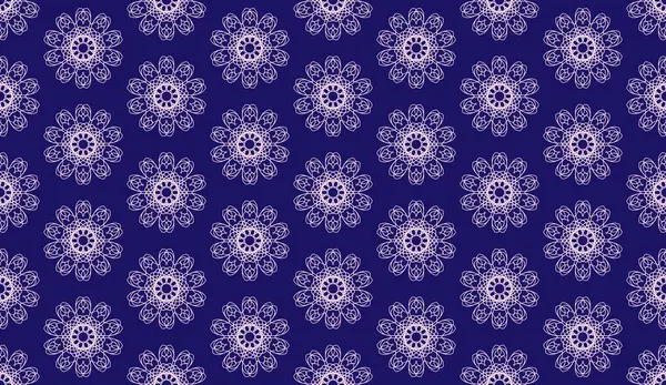 淡淡的淡粉和深紫色的花无缝图案 — 图库矢量图片