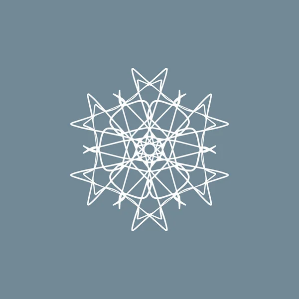 Logotipo Abstracto Mandala Floral Blanco Gris Adecuado Para Símbolo Ornamental — Archivo Imágenes Vectoriales