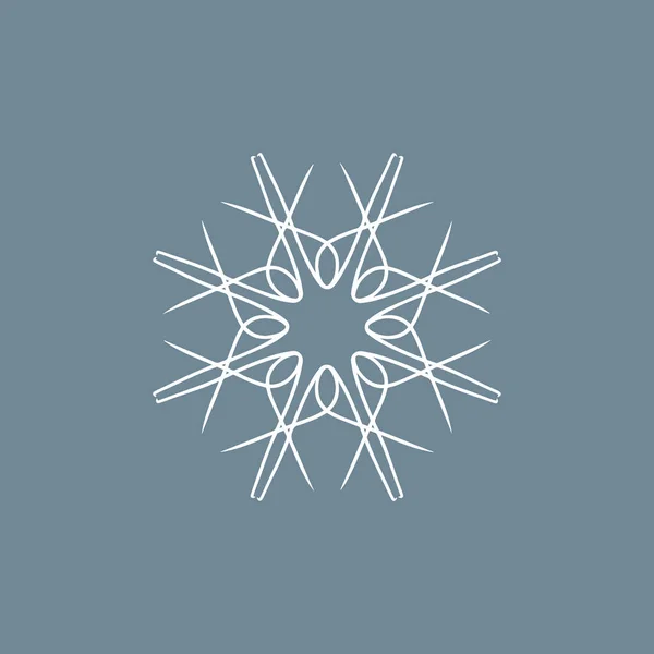 Logotipo Mandala Floral Branco Cinza Abstrato Apropriado Para Símbolo Ornamental —  Vetores de Stock