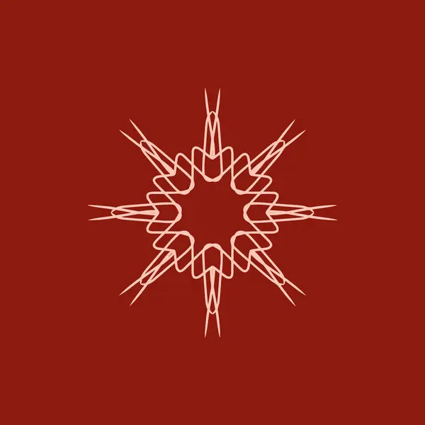 Abstrakt Rosa Och Maroon Blommig Mandala Logotyp Lämplig För Elegant — Stock vektor