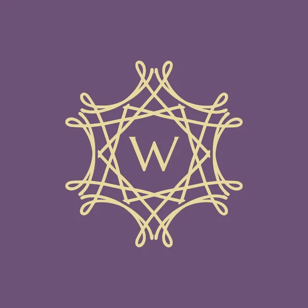 Počáteční Písmeno Květinové Ornamentální Okraj Kruhové Logo — Stockový vektor