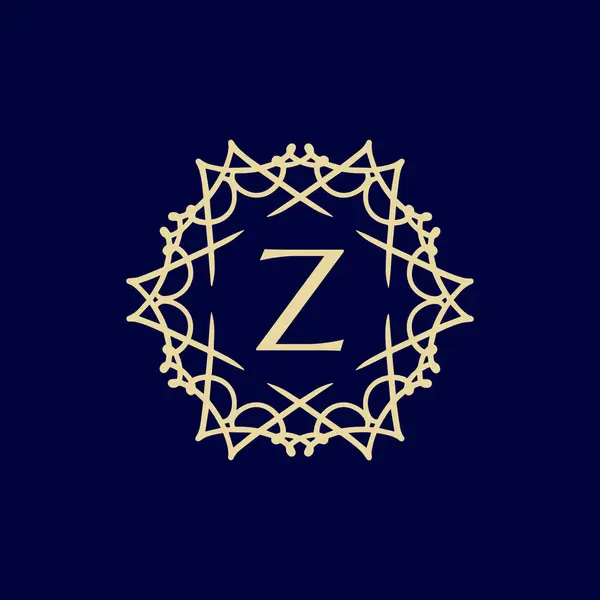 首字母Z花环边框标志 — 图库矢量图片