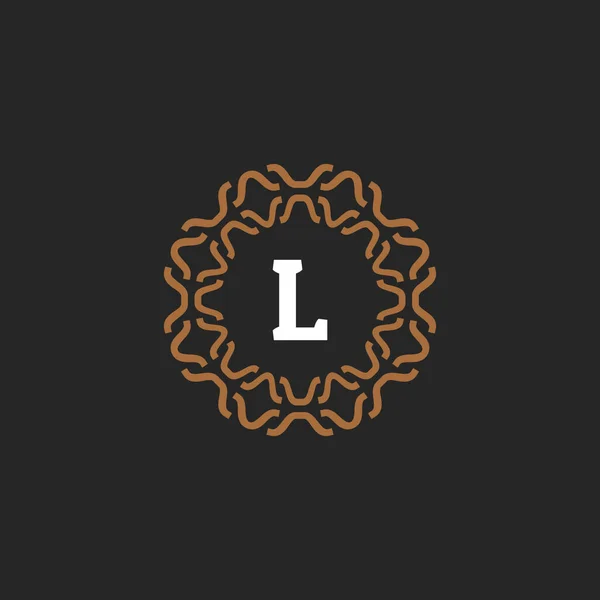 首字母L装饰边框标志 — 图库矢量图片