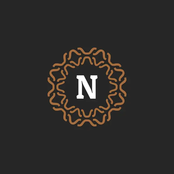 首字母N装饰边框标志 — 图库矢量图片