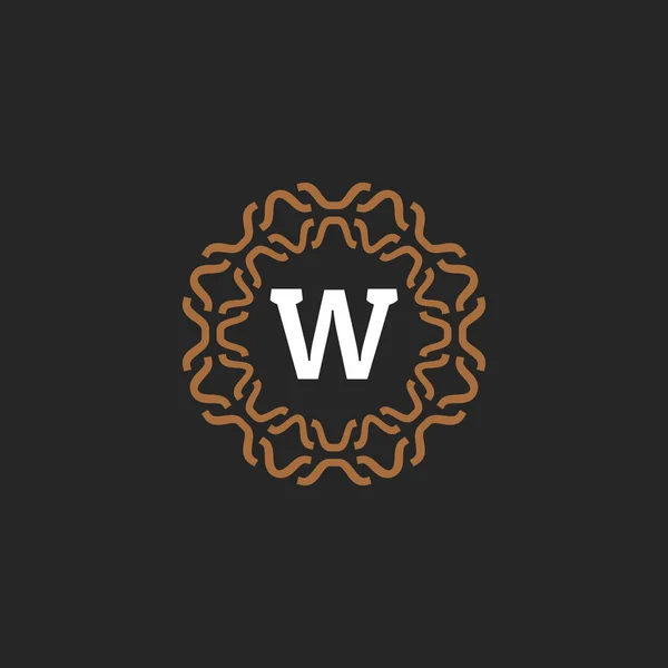 Počáteční Písmeno Ornamentální Okraj Kruhové Logo — Stockový vektor