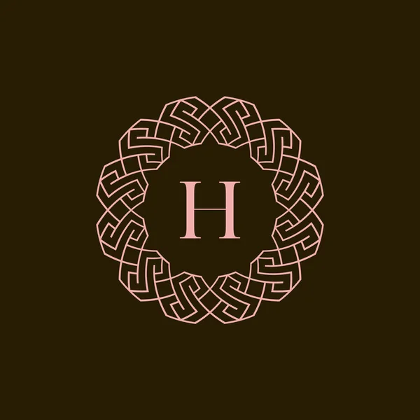 首字母H装饰边框标志 — 图库矢量图片