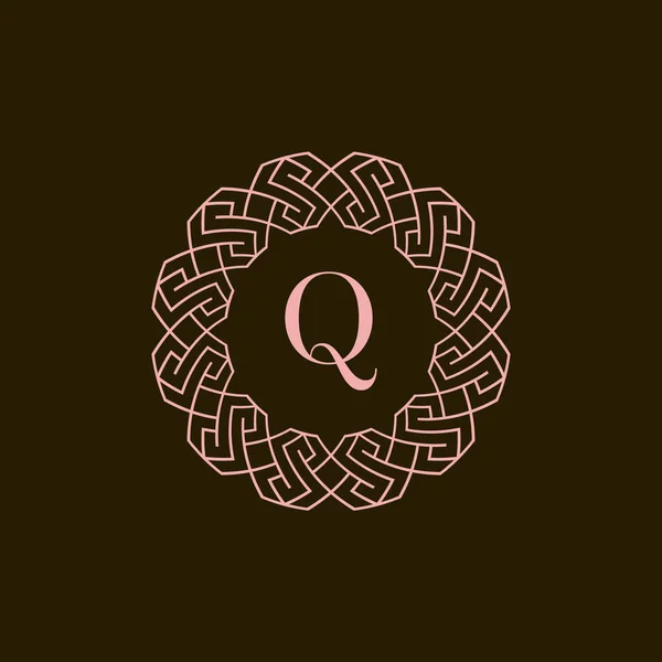 首字母Q装饰边框标志 — 图库矢量图片