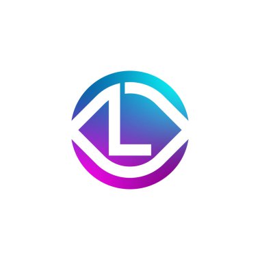 İlk harf L modern göz görme logosu