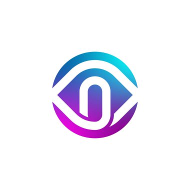 İlk harf O modern göz görme logosu