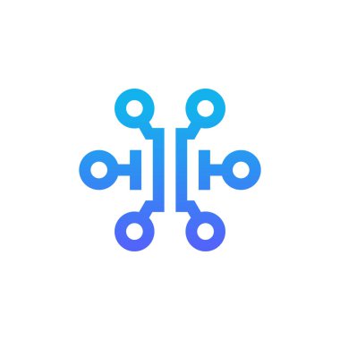 modern ve sofistike harf I ağ bağlantısı dijital elektronik