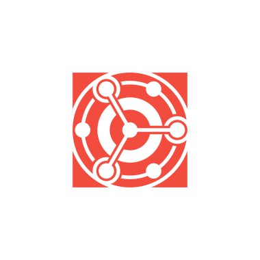 Modern kare logo analitik dijital verilerle birleştirildi