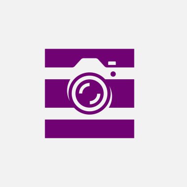 Modern kare kamera fotoğraf logosu