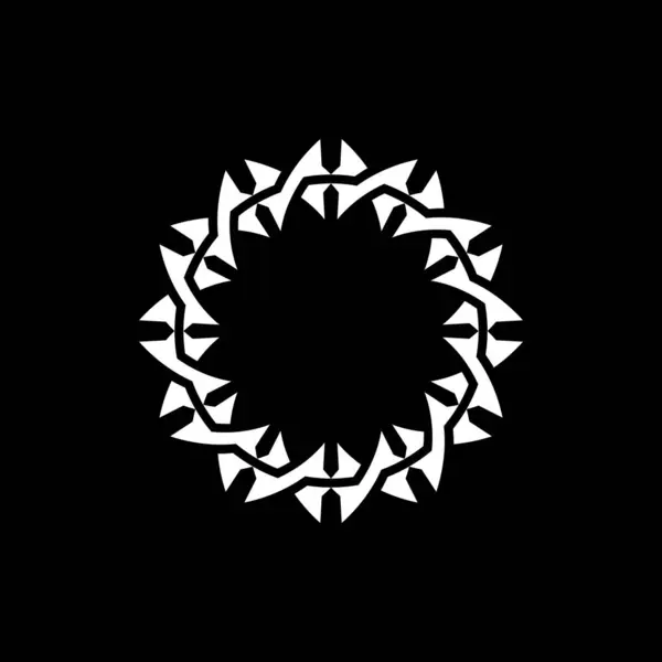 Emblème Cadre Ornemental Circulaire Moderne — Image vectorielle