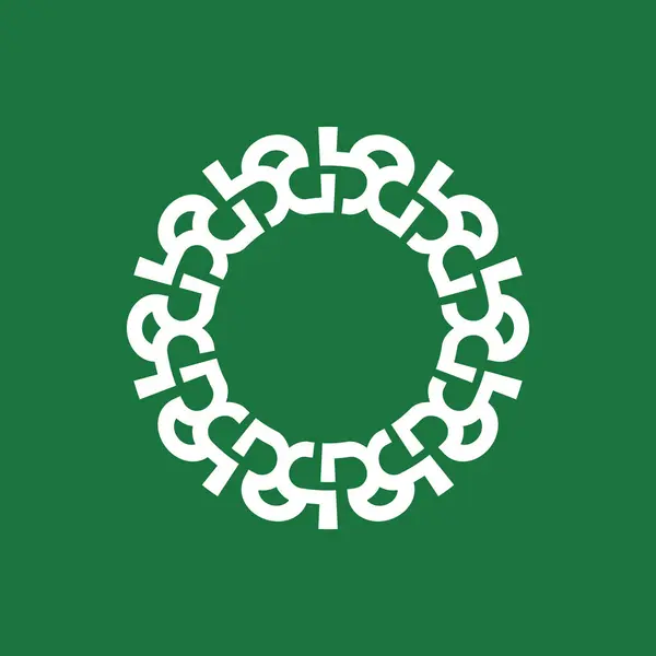 Modern Cirkulär Dekorativ Ram Emblem — Stock vektor