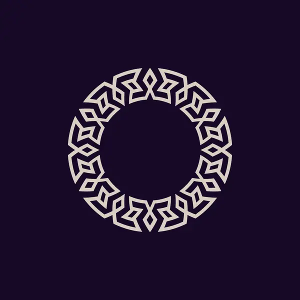 zarif dairesel çerçeve amblemi