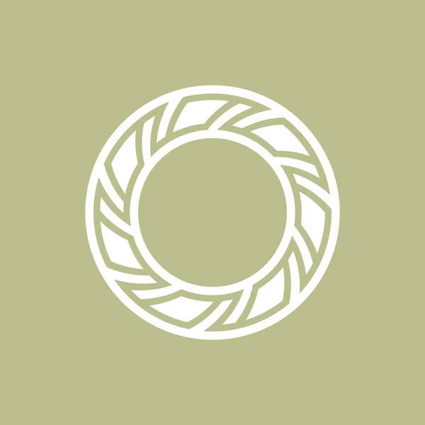 Elegante Emblema Marco Ornamental Circular — Archivo Imágenes Vectoriales