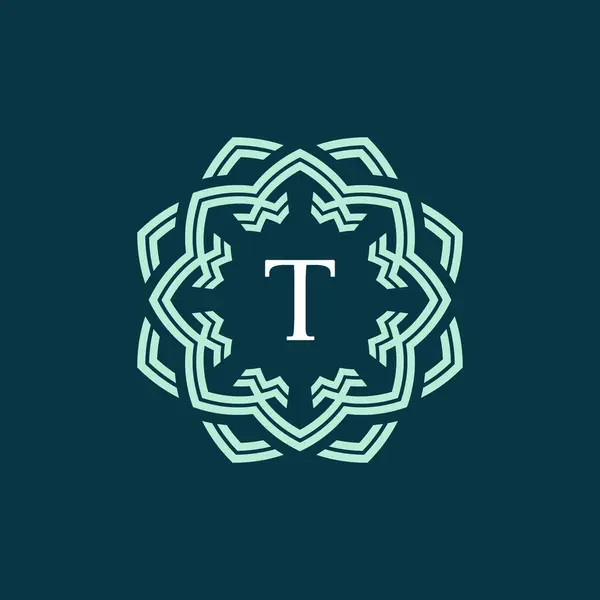 首字母T装饰边框标志 — 图库矢量图片