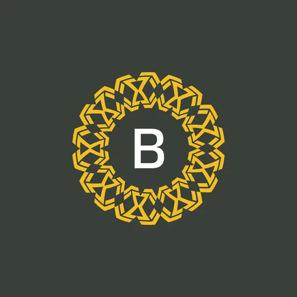 字母B徽章首圆徽章标志 — 图库矢量图片