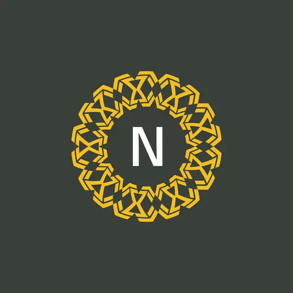 Carta Medalhão Emblema Logotipo Emblema Círculo Inicial —  Vetores de Stock
