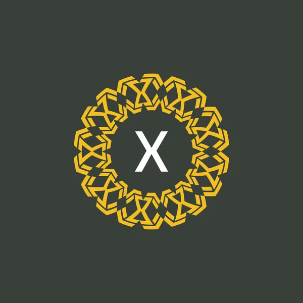 Эмблема Медальона Начального Логотипа Круга — стоковый вектор