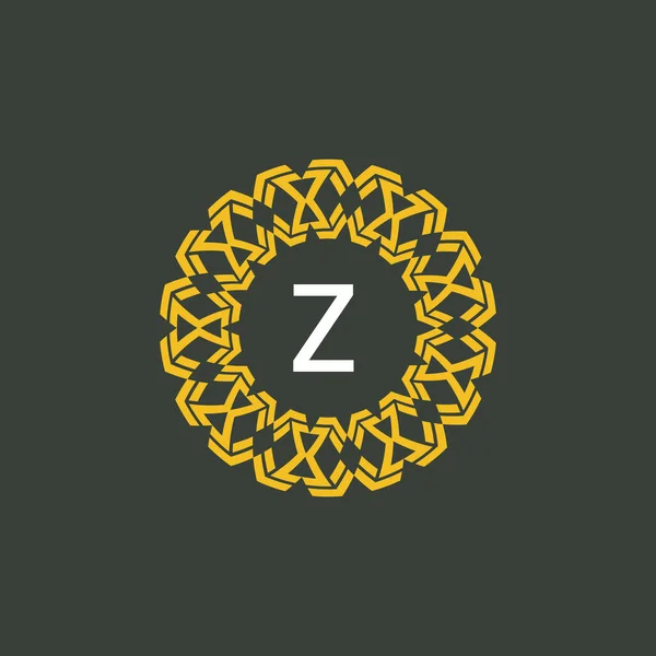 字母Z徽章首圆徽章标志 — 图库矢量图片