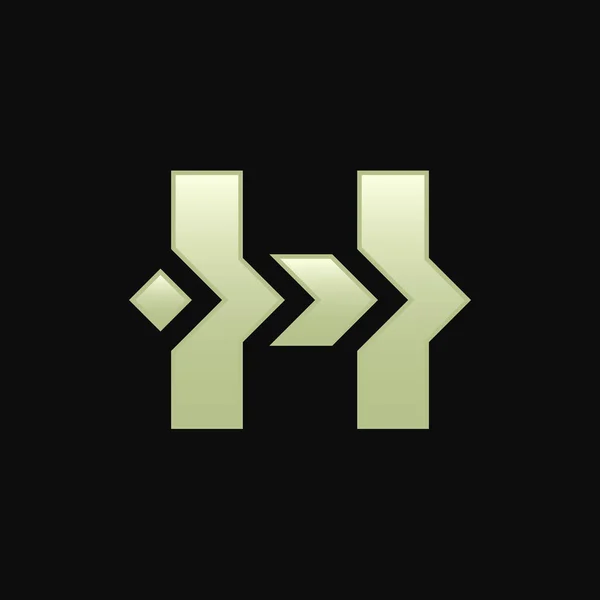 Fancy Elegant Modern Letter Arrow Direction Logo — Stock Vector