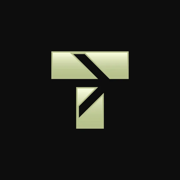 现代字母T箭头方向标识 — 图库矢量图片