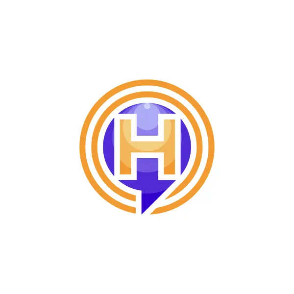 Anfangsbuchstabe Sprechblase Chat Logo — Stockvektor