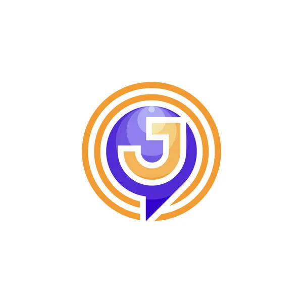 Lettera Iniziale Discorso Bolla Chat Logo — Vettoriale Stock