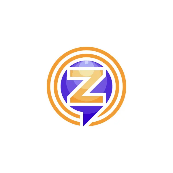 Zスピーチバブルチャットロゴ — ストックベクタ
