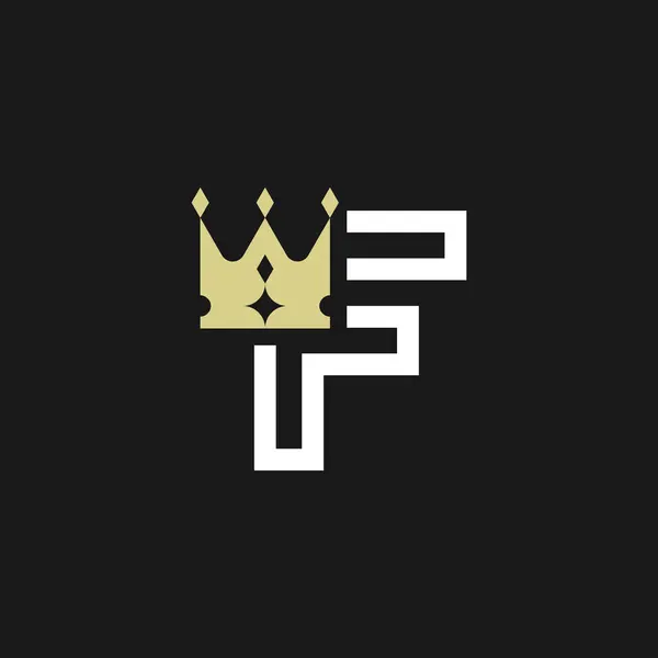 Μοντέρνο Κομψό Γράμμα Στέμμα Βασιλικό Premium Λογότυπο — Διανυσματικό Αρχείο