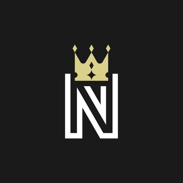 Сучасна Елегантна Літера Корона Королівський Преміум Логотип — стоковий вектор