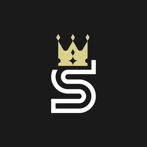 Μοντέρνο Κομψό Γράμμα Στέμμα Βασιλικό Premium Λογότυπο — Διανυσματικό Αρχείο