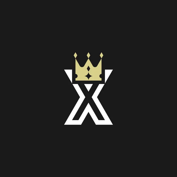 Moderní Elegantní Písmeno Koruna Královské Prémie Logo — Stockový vektor