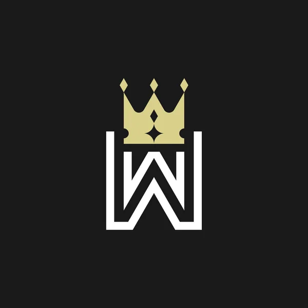 Moderní Elegantní Písmeno Koruna Královské Prémie Logo — Stockový vektor