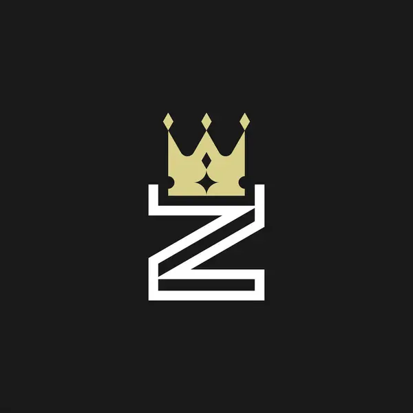 现代优雅的字母Z皇冠皇家优质标志 — 图库矢量图片