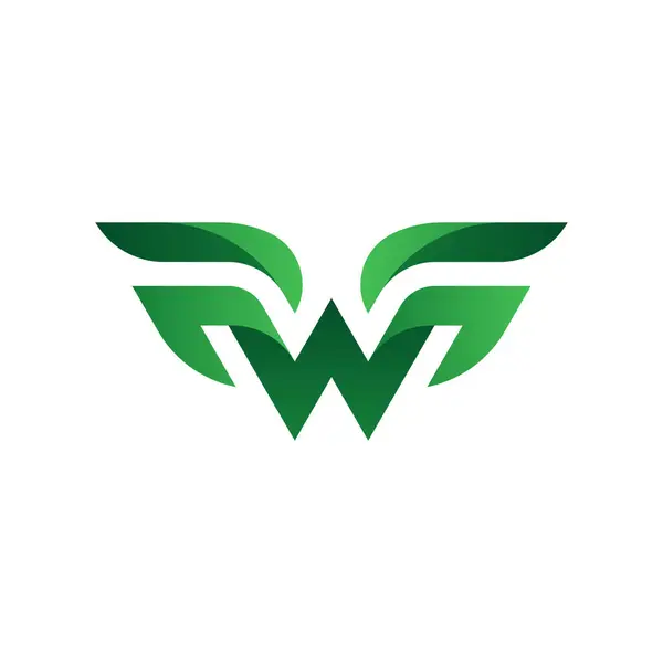 Moderní Elegantní Písmeno List Nebo Listí Logo — Stockový vektor