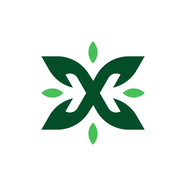 Μοντέρνο Και Κομψό Γράμμα Φύλλα Φύλλα Λογότυπο — Διανυσματικό Αρχείο