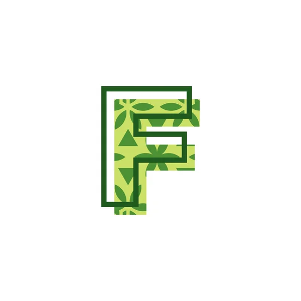 Eenvoudige Moderne Letter Natuurlijke Blad Patroon Logo — Stockvector