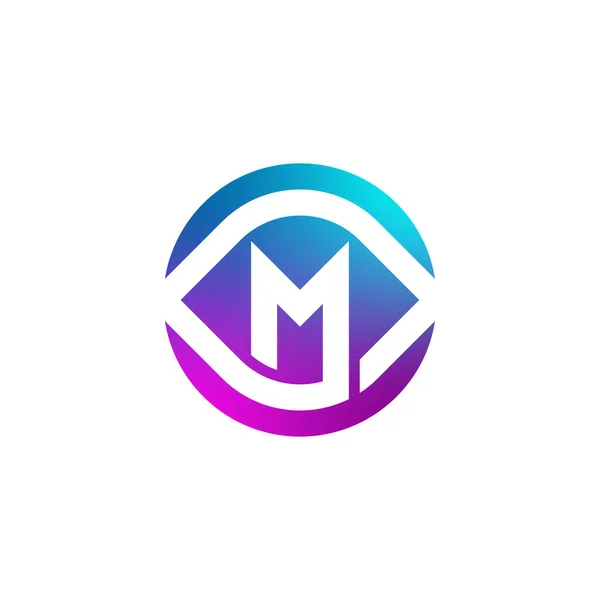 首字母M现代视觉标志 — 图库矢量图片