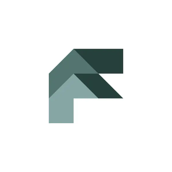 Moderní Ploché Písmeno Dům Stavební Logo — Stockový vektor