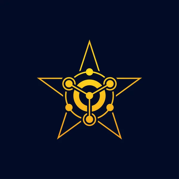 Σύγχρονο Λογότυπο Αστέρων Συνδυασμό Αναλυτικά Ψηφιακά Δεδομένα — Διανυσματικό Αρχείο