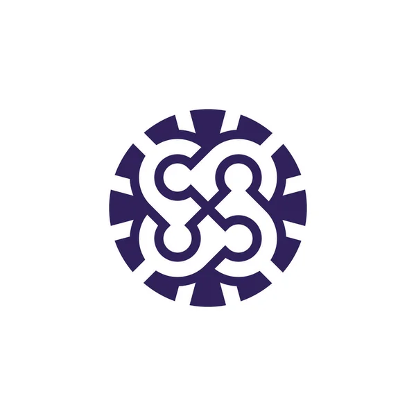 Moderno Círculo Comunidad Gente Logo — Archivo Imágenes Vectoriales