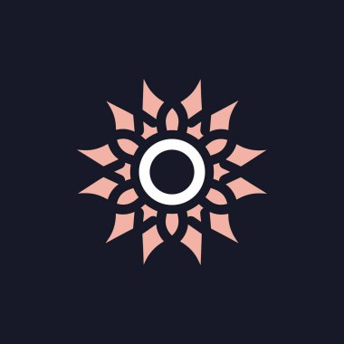 Zarif ve güzel bir harf Çiçek açan logo