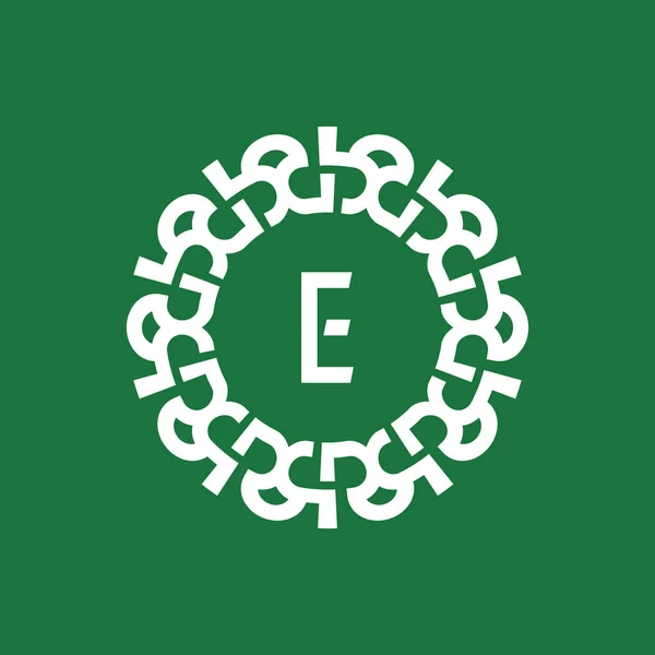 Logo Lambang Huruf Inisial Natural Dan Logo Lingkaran Organik Cocok - Stok Vektor