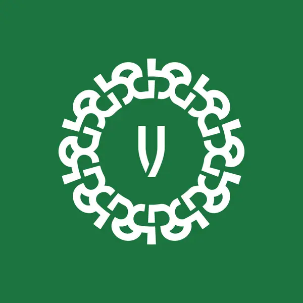Logo Logo Inisial Huruf Logo Logo Lingkaran Alami Dan Organik - Stok Vektor