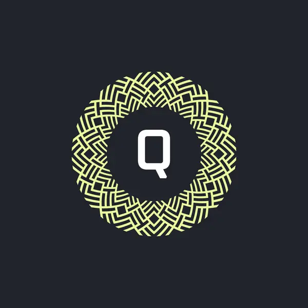 Sigla Del Logo Lettera Logo Emblema Cerchio Elegante Organico Ornamento — Vettoriale Stock