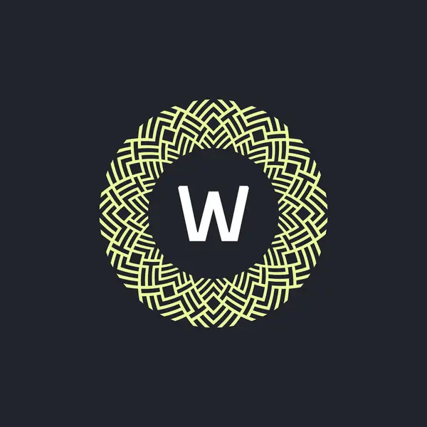 Λογότυπο Αρχικά Γράμμα Λογότυπο Έμβλημα Κύκλο Κομψό Και Οργανικό Στολίδι — Διανυσματικό Αρχείο